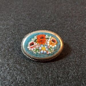 Vintage Micro Mosaic Brooch